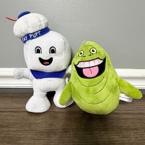 Ghostbusters Stay Puft Marshmallow Man and Slimer Plush Set